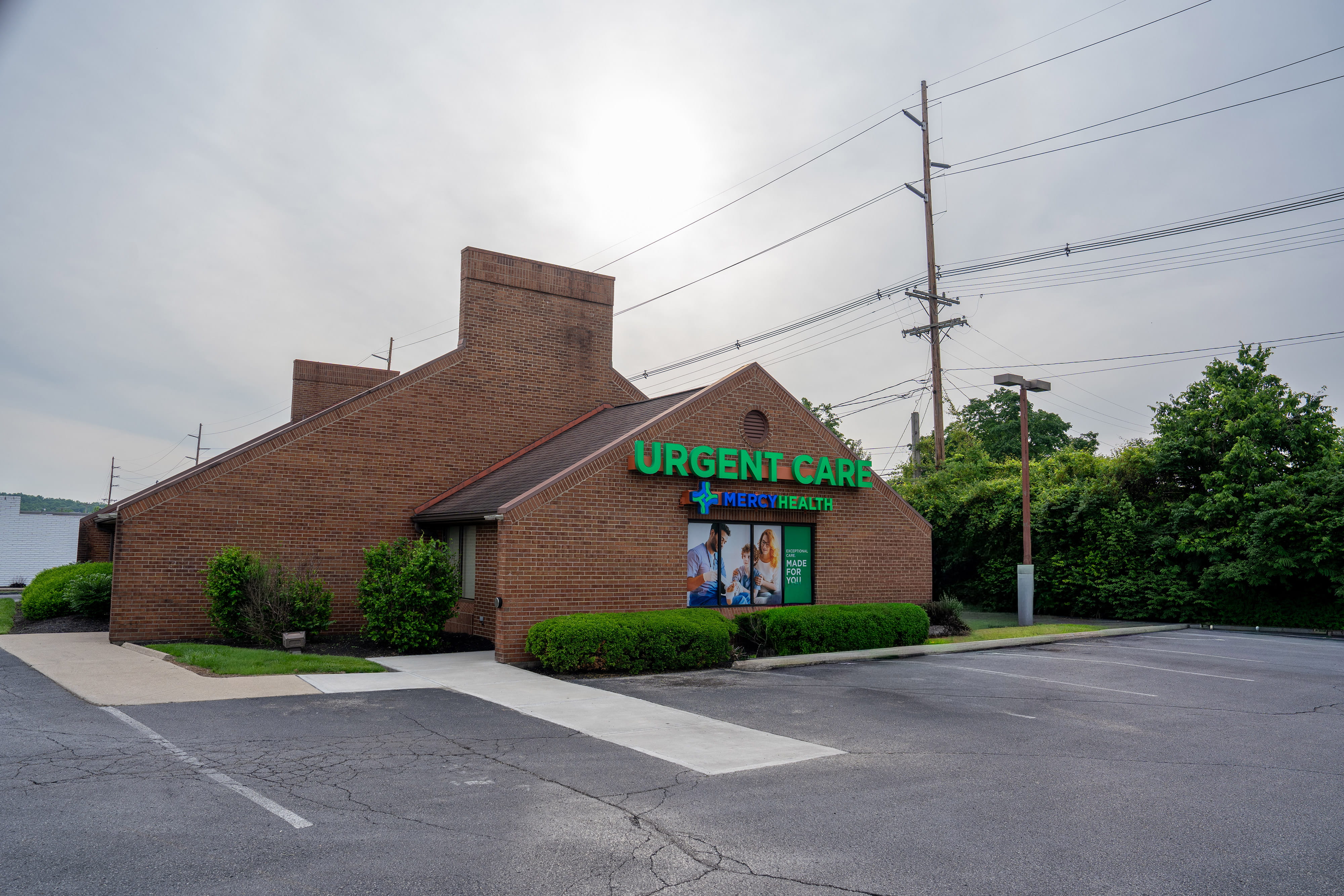 exterior of Mercy Health Urgent Care, Hamilton